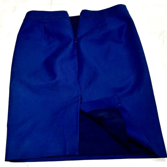J.Crew No 2 Pencil Skirt Bright Blue Bi-stretch Women’s 10 - Picture 7 of 7